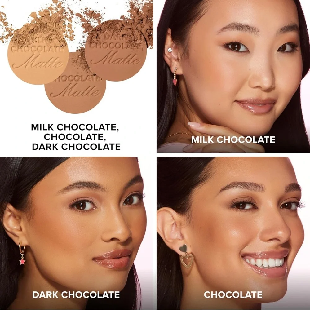 BNIB Too Faced Chocolate Soleil Cocoa Powder Longwear Matte Bronzer compact